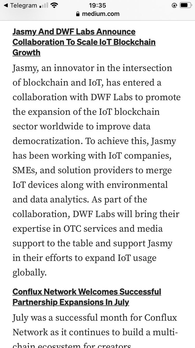 Thank you <a href="/DWFLabs/">DWF Labs</a> mentioned our collaboration!
Keep growing together.
$JASMY #jasmy #jmy #ジャスミー #DWF
