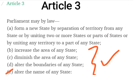What is meant by Article 3?

•Article 3 of the Indian Constitution deals with the formation of new States and alteration of areas, boundaries or names of existing States.

#PolityforUPSC #Article3 #UPSC