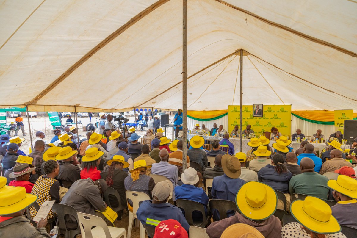 Forward ever with the mandate of feeding the nation and self sufficiency at the ZFC Mega Wheat Field Day at Chitomborwizi. ZFC Cereal Blend shinning all the way. #ZFCHelpingYouGetABetterCrop

<a href="/basera_john/">John Basera</a> <a href="/jtchamuka/">Justice T. Chamuka</a> <a href="/ZivanayiG/">Zivanayi Gonzo</a> <a href="/NcubeSimbiso/">Simbiso Ncube Chapfika</a>