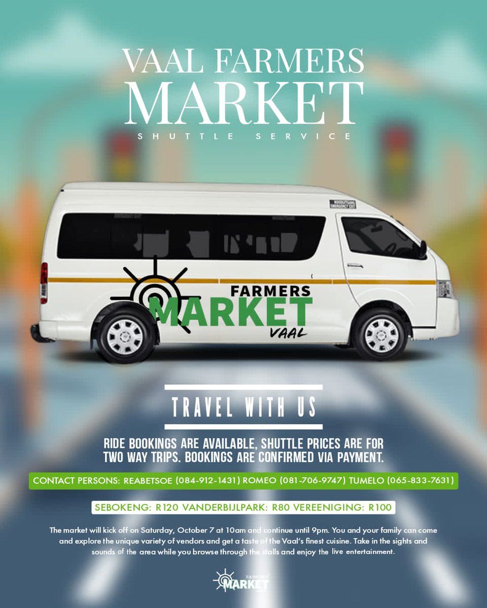 StucherAwesome's tweet photo. Please get your tickets ASAP 🕺🏽#vaalfarmersmarket #pontdeval #seasonalexperience https://t.co/ugnqba8wQ9