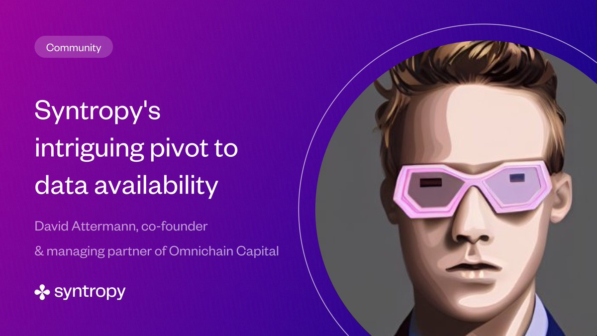 Hats off to our community member <a href="/atterX_/">David Attermann</a> for the comprehensive overview of #Syntropy's journey!

David brilliantly simplified concepts and shared insightful ideas around Data Availability.

Highly recommended read for all 👏 🔗

omnida.substack.com/p/syntropys-in…