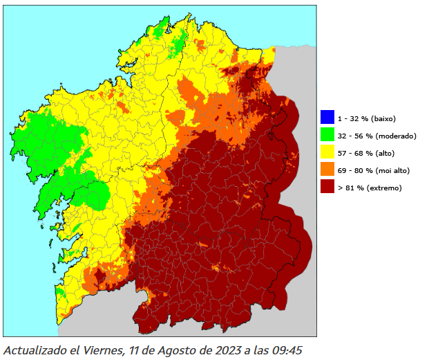 VOSTgalicia's tweet photo. #IRDI #Galicia
Situación del riesgo de incendios forestales.

Ojo, las quemas de restos agrícolas y forestales realizadas por particulares en están 🚫hasta nuevo aviso.

👀, as queimas de restos agrícolas e forestais realizadas por particulares en están prohibidas ata novo aviso. https://t.co/kro8W4OOGG