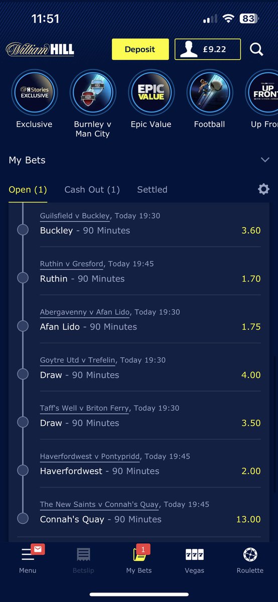 ShiteBets's tweet photo. £100,000 back from 5p. Don’t mind if I do. 

This is what it’s all about. Big long punts. If this lands we riot. 

#ShiteBets https://t.co/0i0e1HblSS