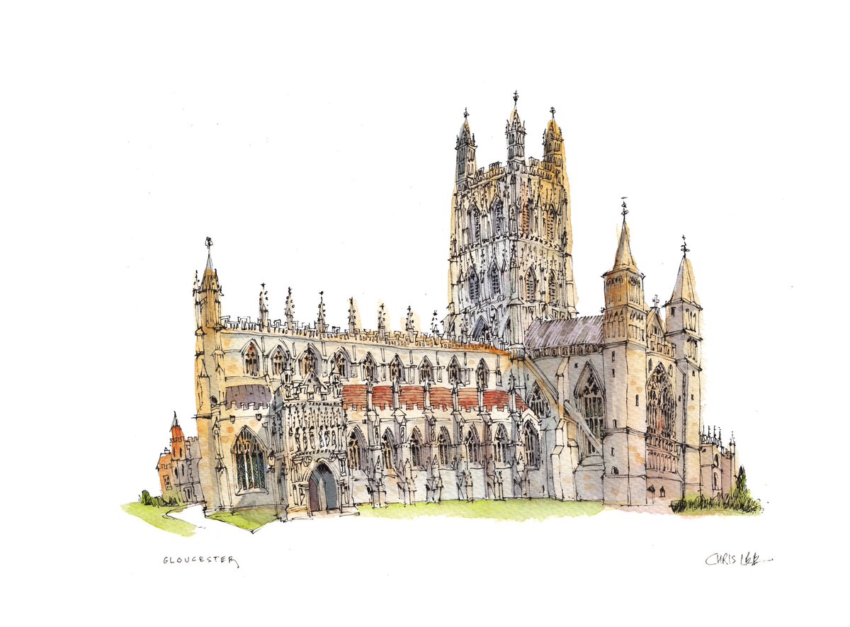 chrisleedrawing's tweet photo. There was a burger van and two tents in the way, but I have X-ray vision. #Gloucester #drawing https://t.co/kbneZ40xUJ