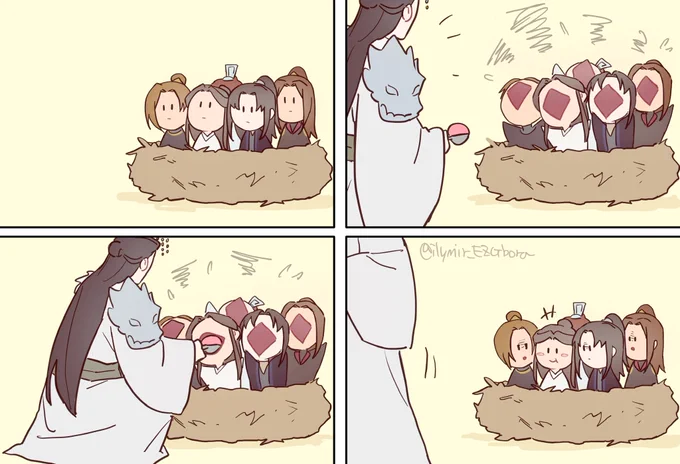 Feeding heavenly chicks 🐣  #tgcf #xielian #junwu