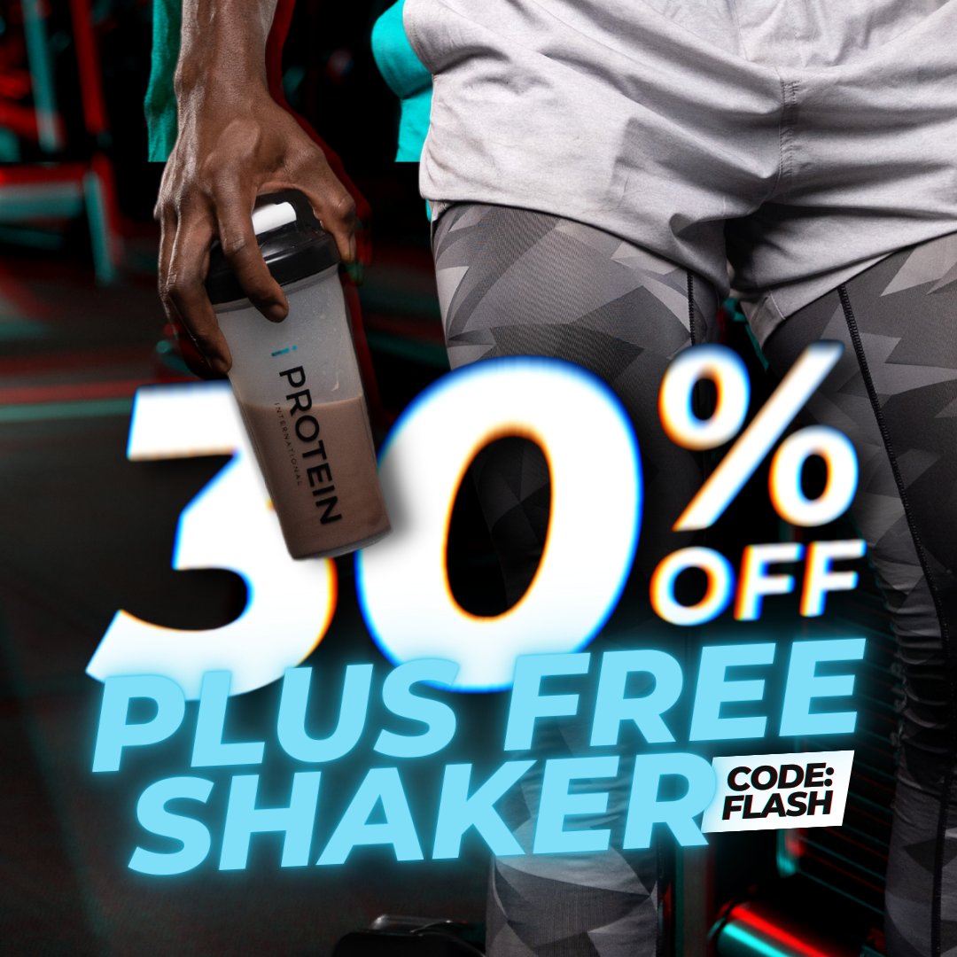iprotein_sa's tweet image. Get Ready to Shake Up Your Savings! 🥤💥 Unleash the FLASH of greatness with our limited-time deal: 30% OFF + FREE Shaker! Use code 'FLASH' at checkout and make every sip count! ⚡🛒 

*Available while stocks last!​
👉 i-protein.co.za

#iprotein #maketheshift #FlashSale