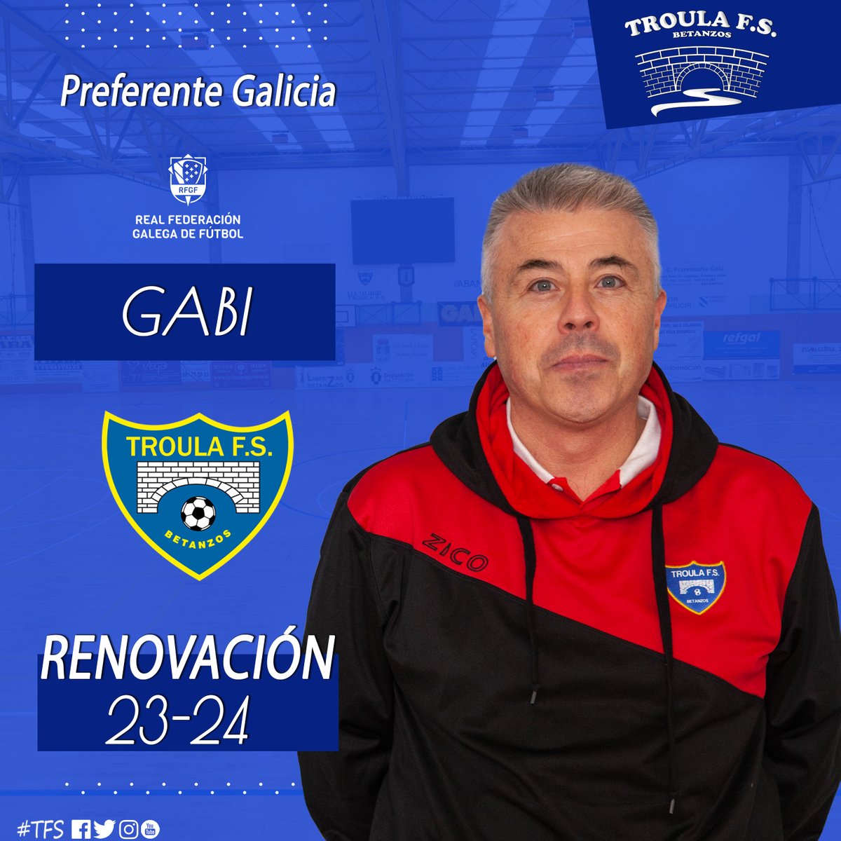troulafs's tweet photo. SENIOR MASCULINO | Renovacións 2023/2024
📝 O corpo técnico do senior masculino renova o seu compromiso para a nova tempada en preferente Galicia.
👨🏻‍🏫 Gabi, adestrador
👨‍🏫 Esteban, 2º adestrador
👨🏻‍💻 Alberto, delegado
#TFS 🔵⚪️ https://t.co/qtfr84BZsm