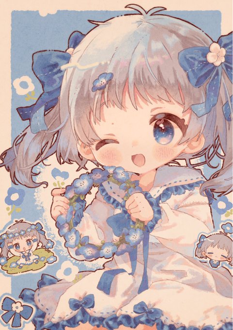 「flower wreath white dress」 illustration images(Latest)