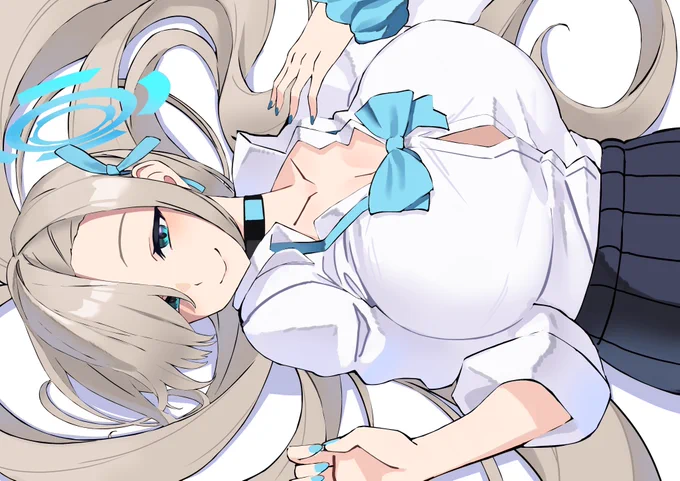 制服アスナお絵描き!  #ブルアカ