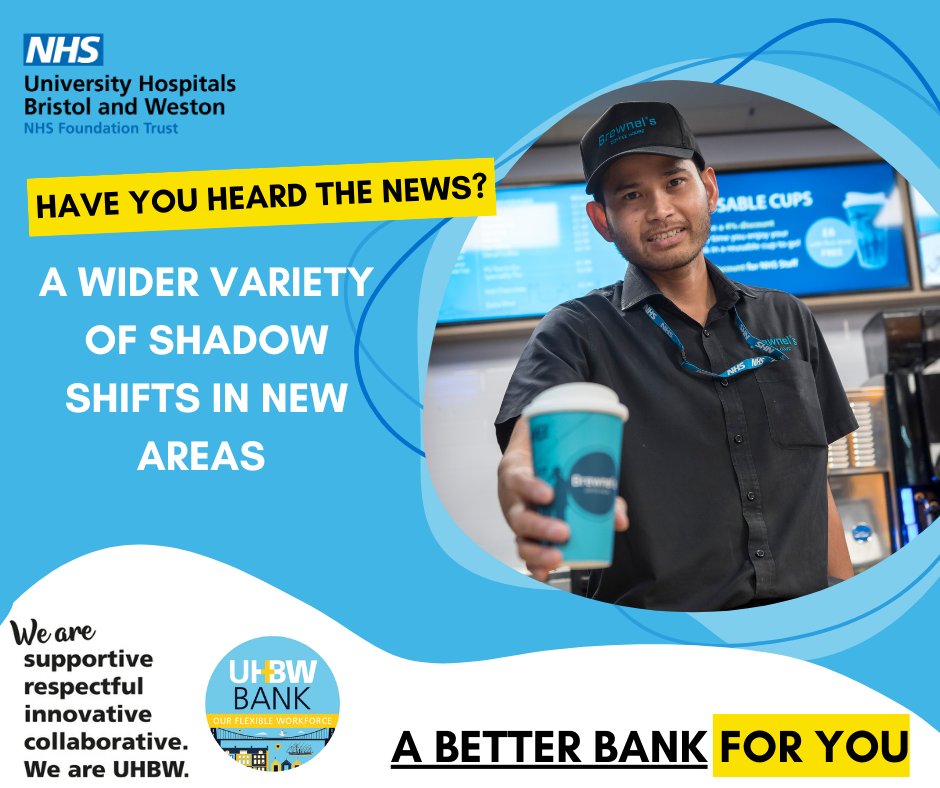 Have you heard the news? The bank is now a better bank you for you!

For more flexibility with your shift patterns, the new and improved bank is for you. 

For more information, please visit: uhbwcareers.nhs.uk/a-better-bank-…

#TeamUHBW #ABetterBank #Flexibility