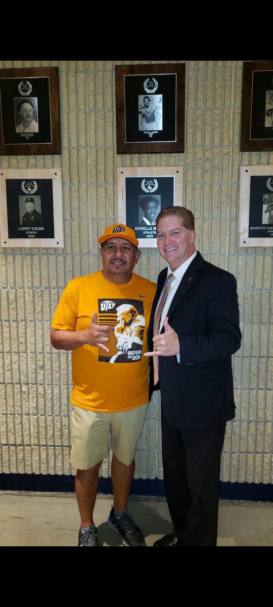 VRuiz_AHS's tweet photo. Congratulations to our very own Ken Lucero. Hall of Fame Plaque ceremony at the famous Don Haskins Center. Well deserved. Super Proud Brother. @Kenlucero_AHS #blazernation #teamsisd https://t.co/ZEtRUTbD9M