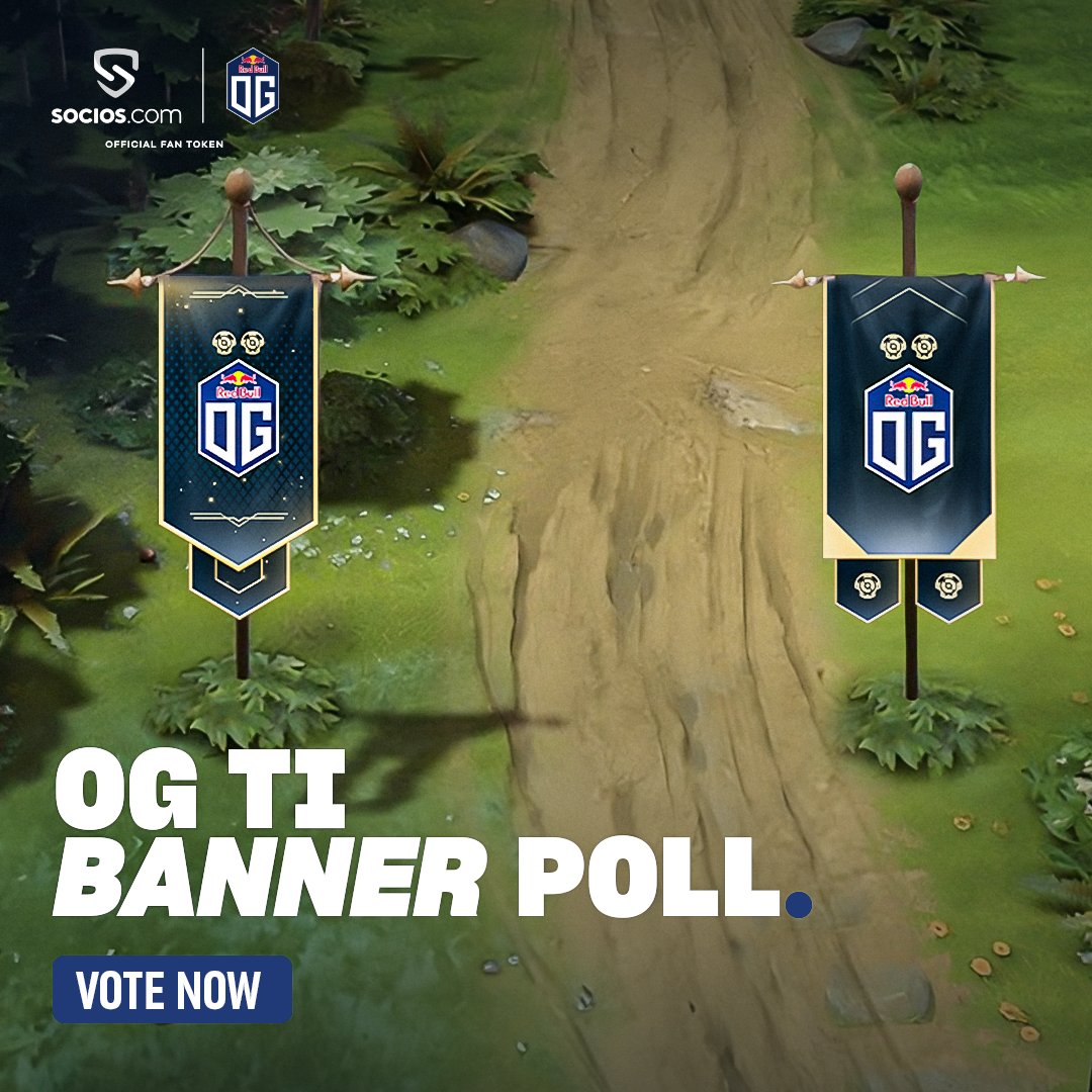 OG fans,you are ALL part of our TI 12 adventure. Today, @Socios_Gaming puts YOU in charge. Which banner should we display for TI 12 qualifiers? 🏳️ 🔗 Vote here: bit.ly/3DRh44M