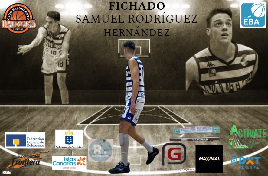 CbDadarmo's tweet photo. FICHAJE 23/24.
El C. B. Dadarmo Güímar de Liga EBA está muy contento de anunciar su nuevo fichaje, Samuel Rodríguez.
Samu es un alero de 1,98m. atlético y polivalente al poder también jugar en varias posiciones.
Estamos seguros que Samuel trabajará para aportar al equipo. https://t.co/nqaTdfeR8b