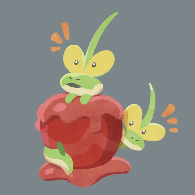カミッチュはりんごの中に2匹で暮らしてるらしい  #ポケモンSV #pokemon