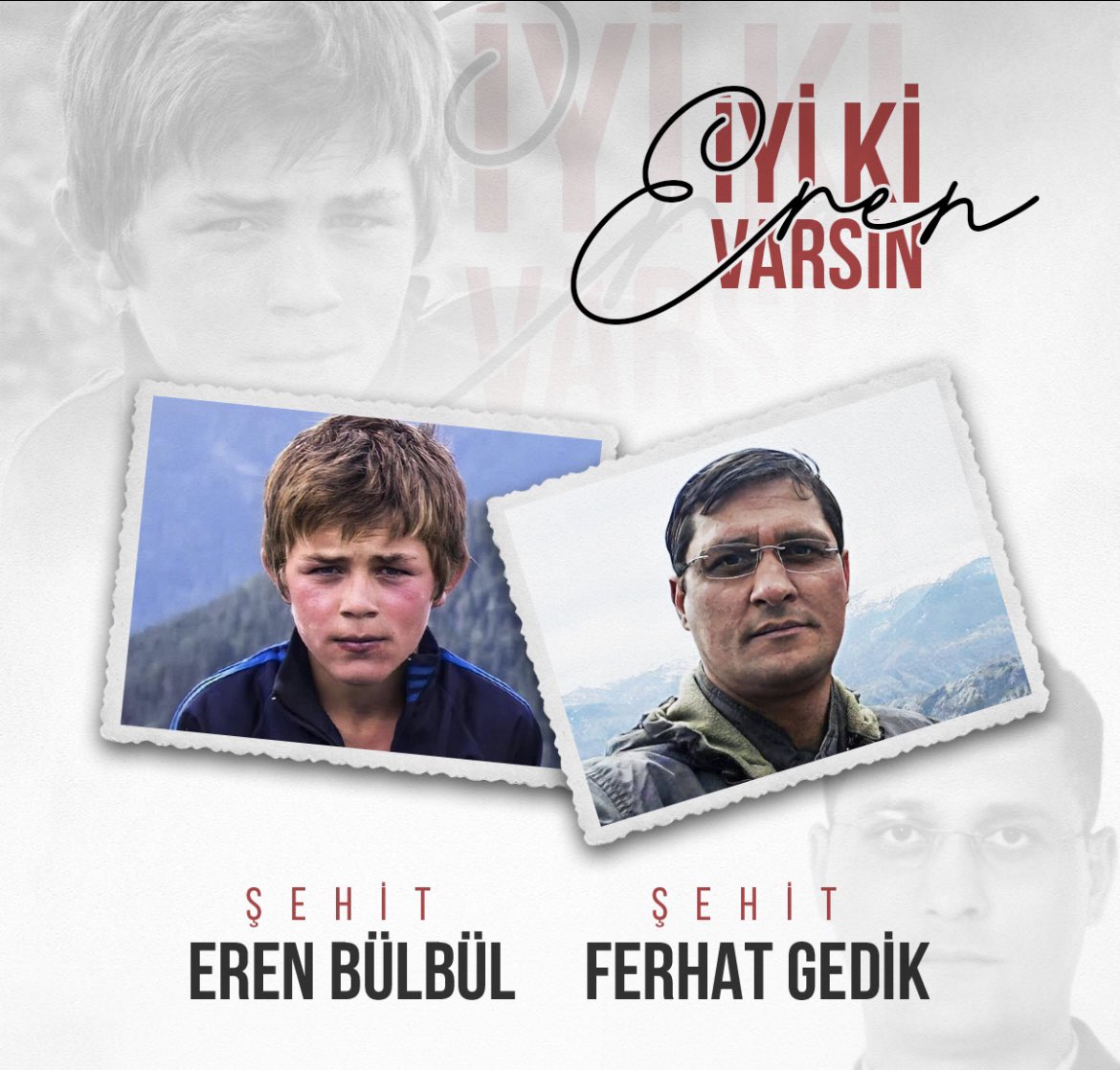 İyi Ki Varsınız…
#ErenBülbül 
#fıratgedik 
#iyikivarsınEren 
#iyikivarsınFerhat