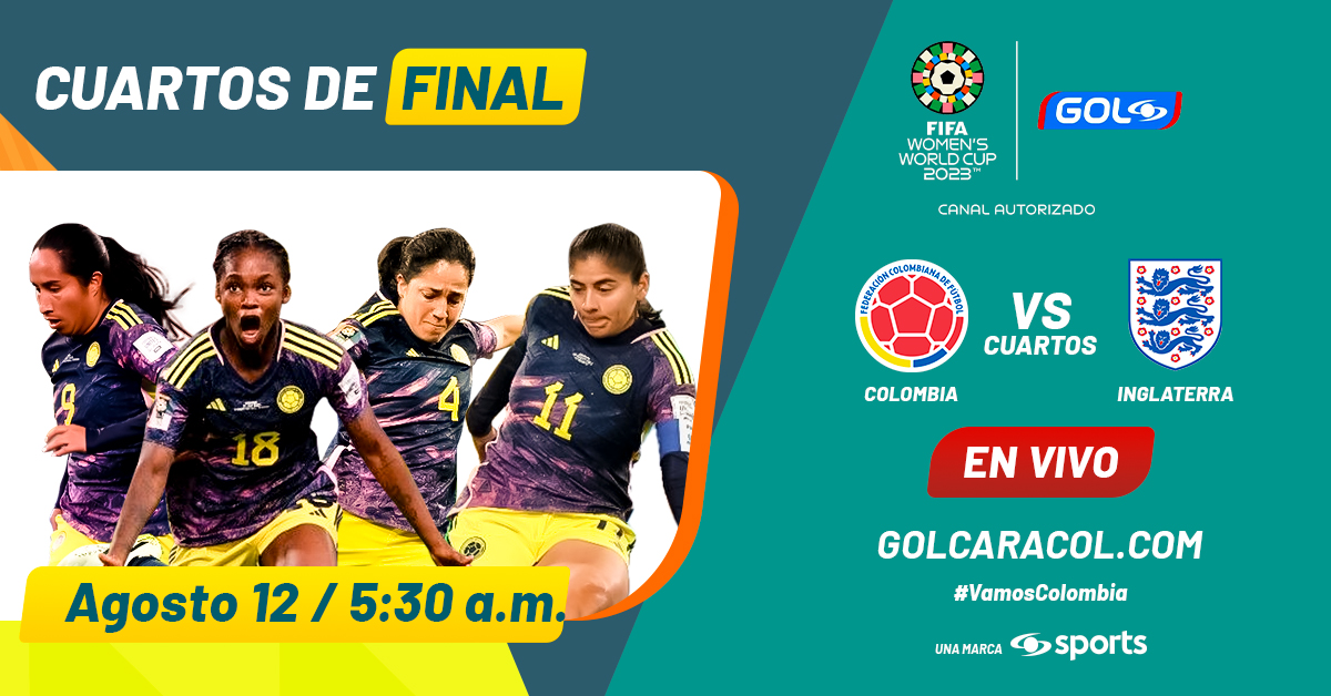 GolCaracol's tweet photo. #SeleccionColombia | Este sábado, de nuevo a madrugar ⏰ con el seleccionado colombiano femenino 🇨🇴, que va por más en el Mundial 2023🏆 .VEA EN VIVO en Gol Caracol y https://t.co/dYcpTTUrB6 📺 el partido frente Inglaterra 🏴󠁧󠁢󠁥󠁮󠁧󠁿 este sábado. 5:00 a.m.  hora de inicio de transmisión. 5:30 a.m. inicio del partido ⚽

#Futbol #VamosColombia #FutbolFemenino #Futbolcolombiano #FIFA