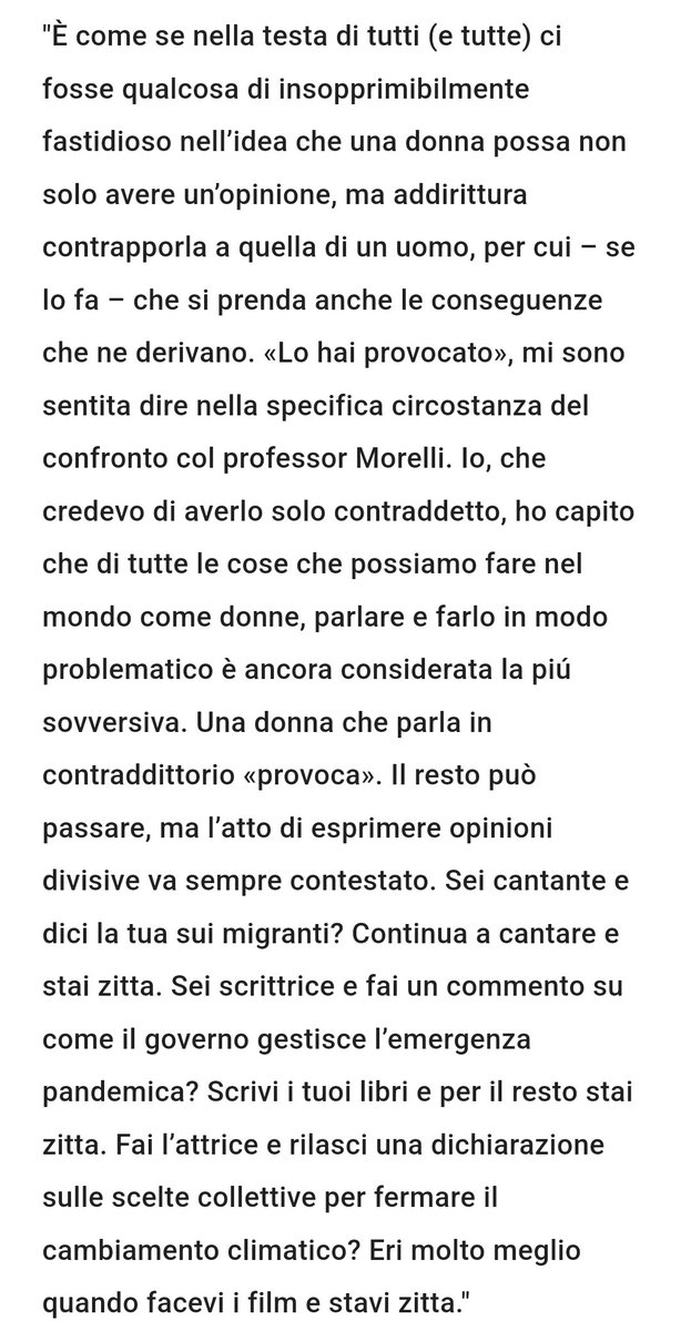 twittopercaso19's tweet photo. Tratto da Stai zitta di Michela Murgia
#MichelaMurgia https://t.co/4CIFKC3LK6