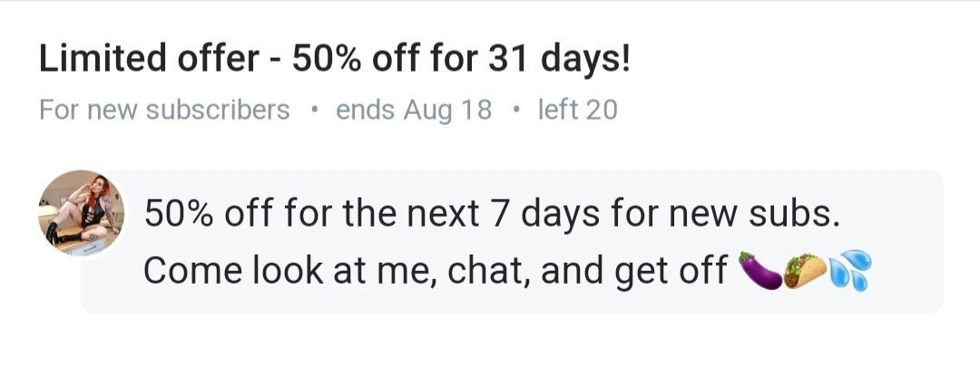 Really not feeling ok or myself right now. Make me feel better and come sub to me with 50% off 🥰 onlyfans.com/tash_whitex