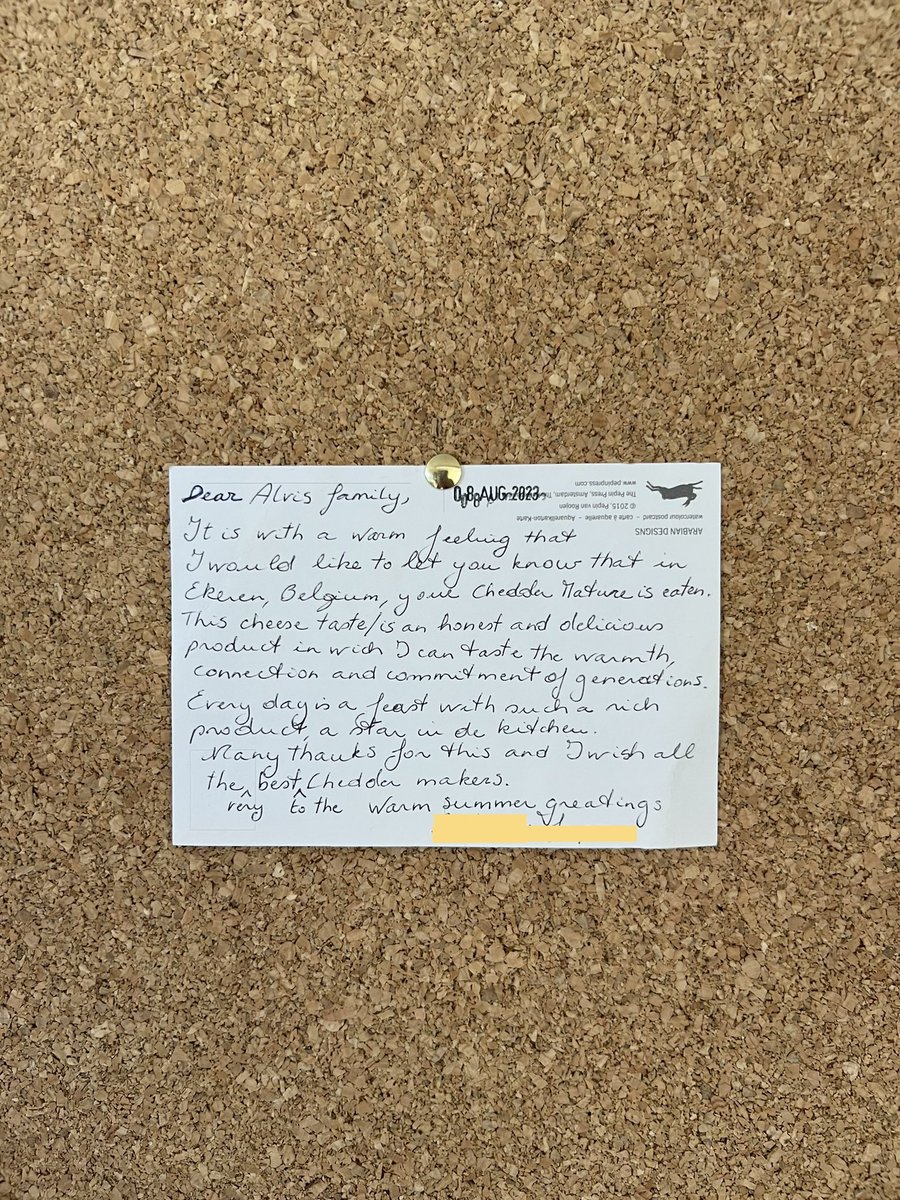 Lye Cross Farm in Belgium🇧🇪

Shout-out to one of our wonderful customers in Belgium for your kind words! We are so glad that you enjoyed our cheese 🧀 

#lyecrossfarm #cheddar #belgium #postcard #cheddarcheese #somerset #cheeseontour #cheeselover