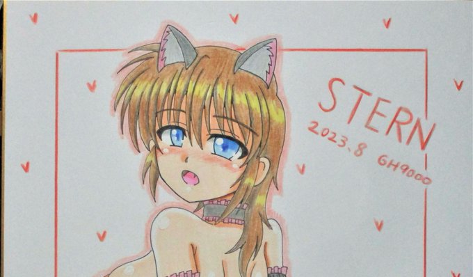 8月の色紙、エロにゃんこシュテルん、完成しました～😊大変えっちなので全体像はpixivで!
https://t.co/CWsb0J9mXq 