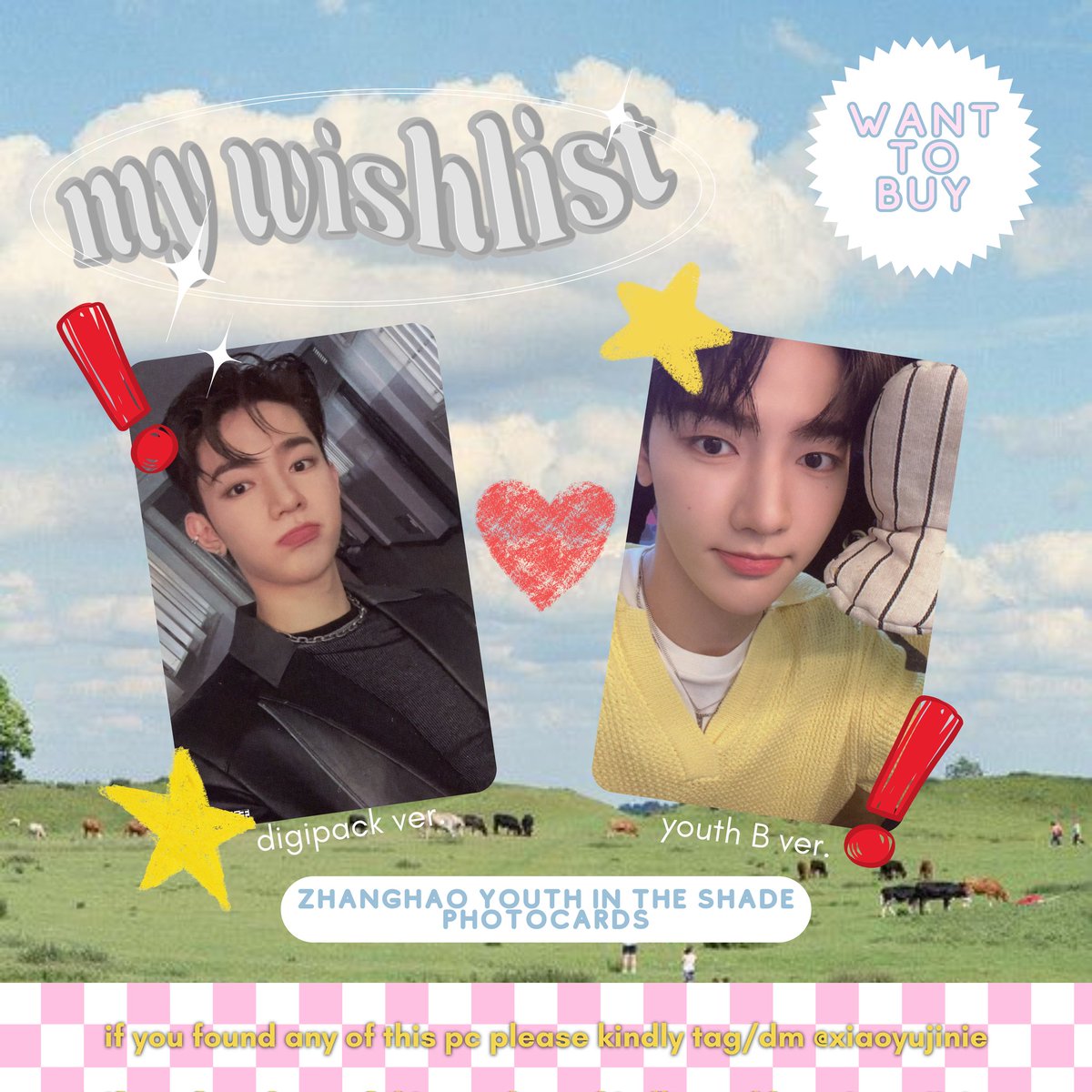 finakyung's tweet photo. wtb — want to buy

★ pc zhanghao digipack
★ pc zhanghao youth B ver.

prefer each, rd mana aja. please hmu!! ^^

# want to buy zhang hao youth ver pc album zb1 yits photocard zerobaseone https://t.co/2qMSmOFlAj