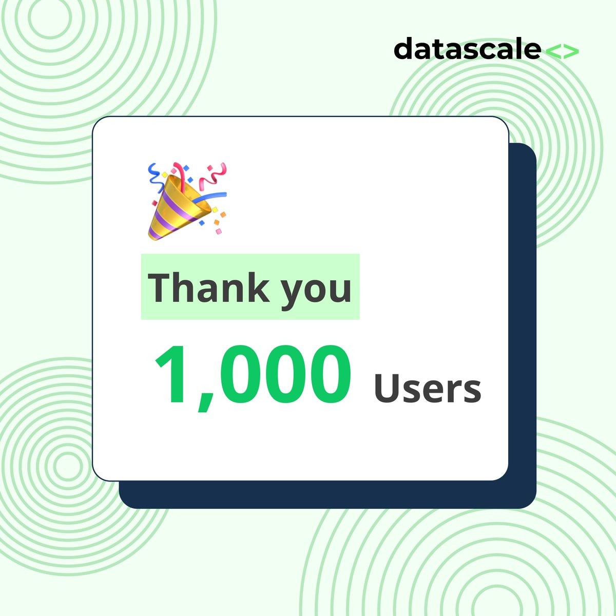 poomwett's tweet image. 🎯 We've hit 1,000 with your support! 🔥🎉 Thank you for being a part of our journey - here’s to more data adventures together! 🚞 🙌
#datascale