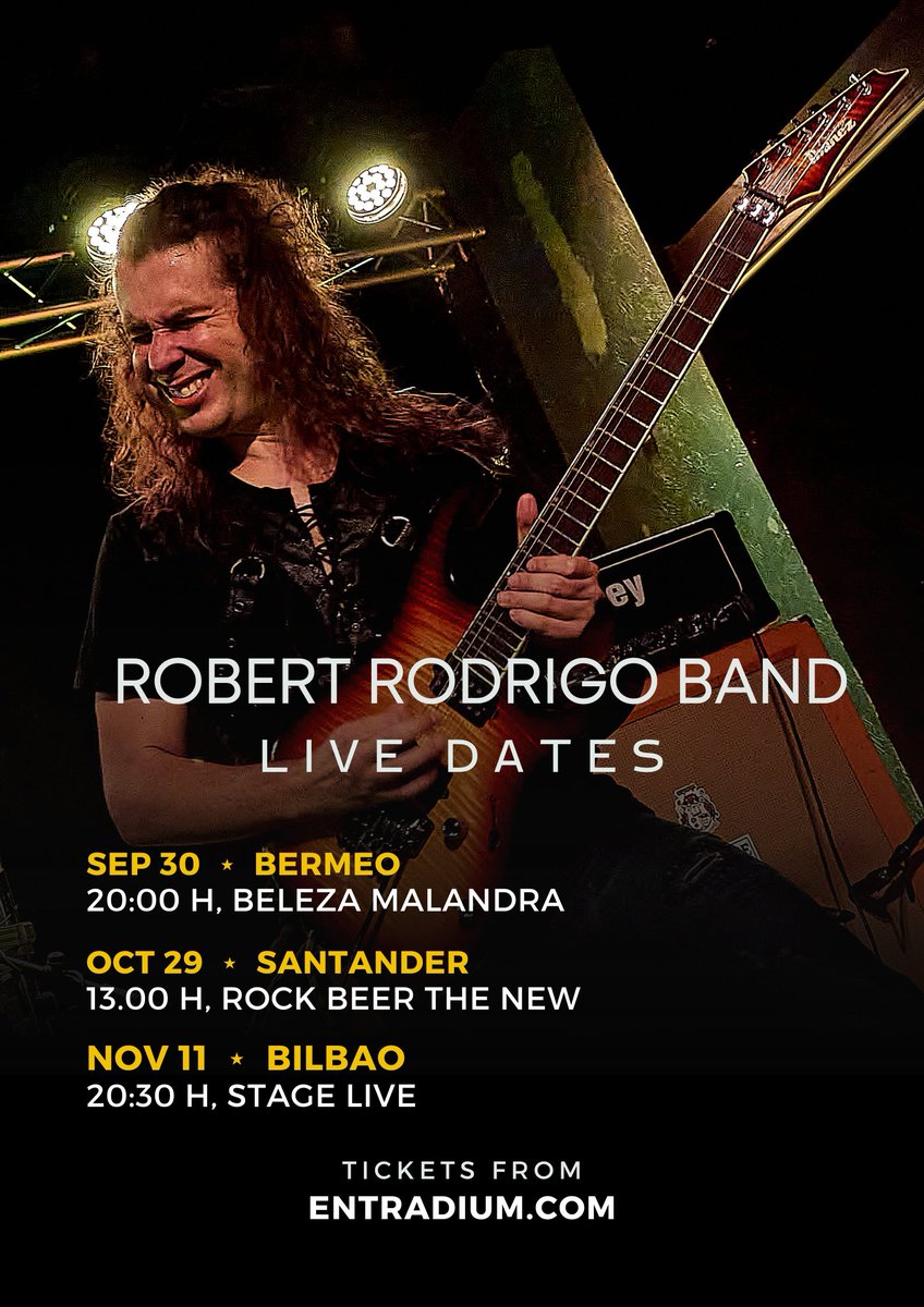 ⚠️Próximos Shows!!⚠️
Entradas ya a la venta en entradium.com y los respectivos puntos de venta.
Conciertos producidos y organizados por Slow Managers, No te los pierdas, Rock On!! 🎸🎸🎸🔥🤘#concierto #guitarplayer #rock #musician