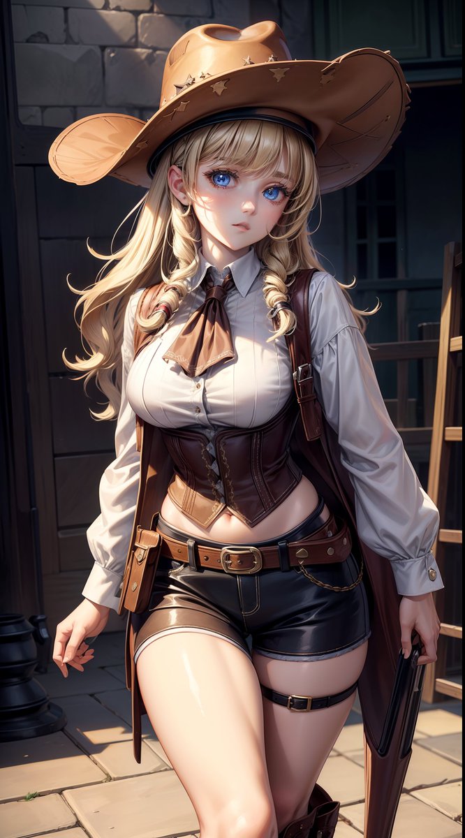 DiffusionWaifu's tweet photo. #wildwestwAIfu by @derivasian
Giddy up, y'all! ๐ค ๐Wrangling in the Wild West with a twist of waifu magic. Blonde, bold, and ready to ride into adventure! ๐๐ซ #AnimeCowgirl #Blonde #Kawaii #AIArt #aiwaifu #stablediffusion #diffusionisstable #Waifus https://t.co/8S3xiNOL45