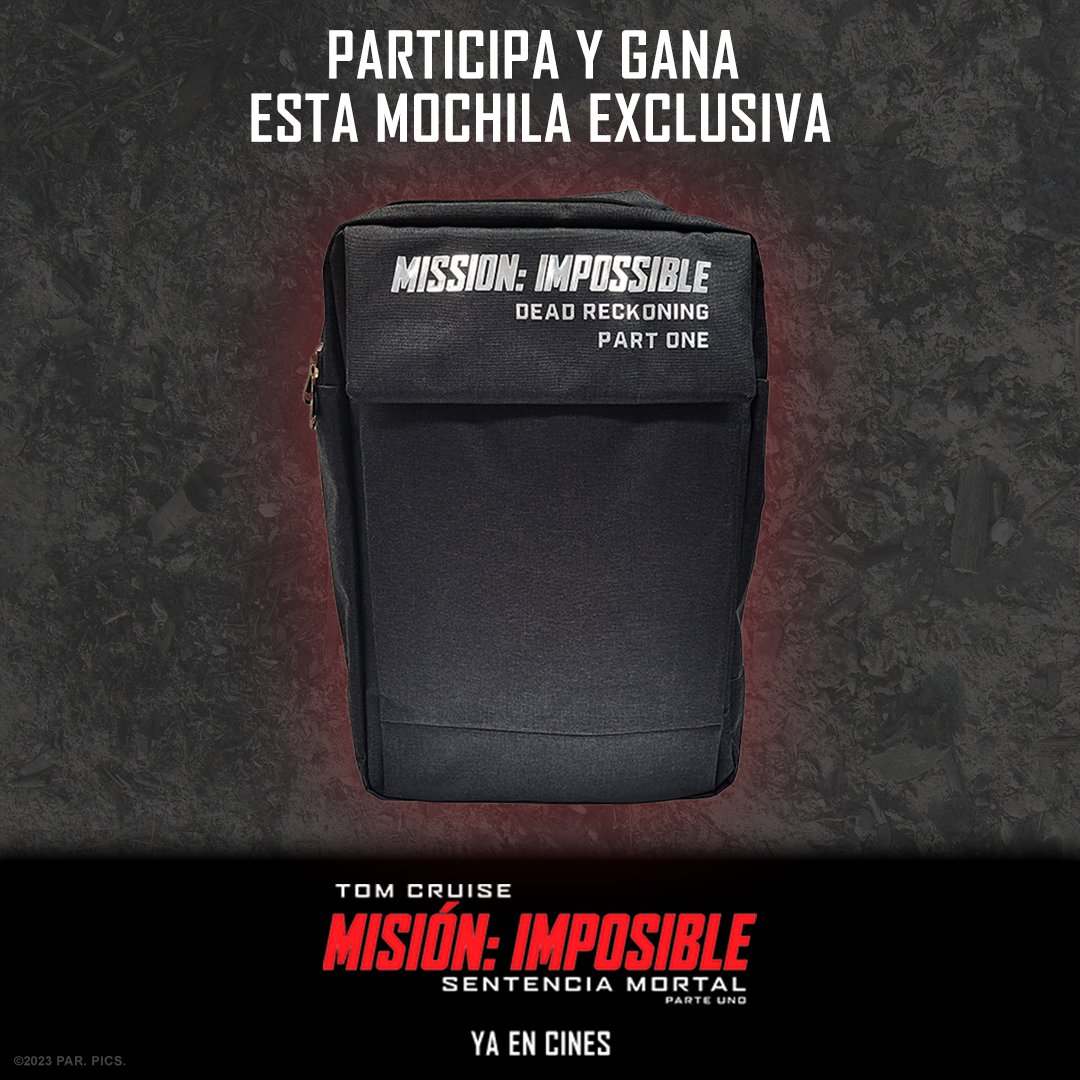 paramount_spain's tweet image. ¡SORTEO EXPRESS! 
 Gana esta mochila de #MisiónImposible: Sentencia Mortal Parte Uno
 ¿Cómo puedes participar? F A C I L Í S I M O:
💥Sigue a @paramount_spain
💥Dale a me gusta al tweet.
💥Haz RT.
💥Menciona a un amigo en comentarios.
 
 Corre como Tom Cruise en Misión Imposible…