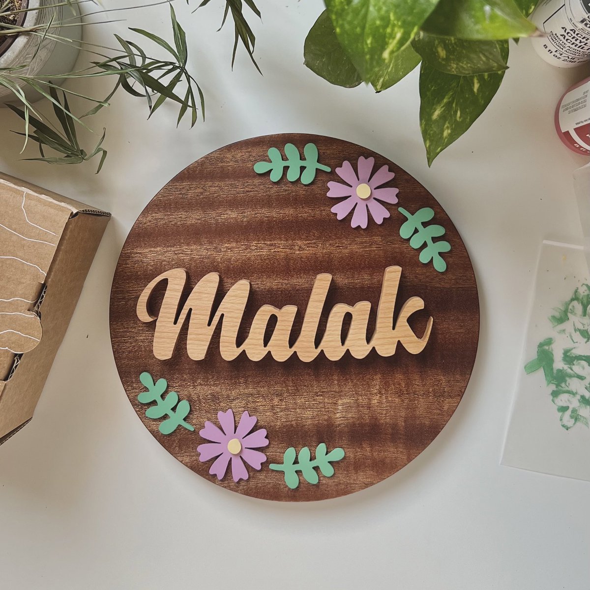 MawadaKMatook's tweet photo. Baby name sign 🍃💖
للطلب على الرابط في البايو 🎈
#wood https://t.co/HVFGPluBCx