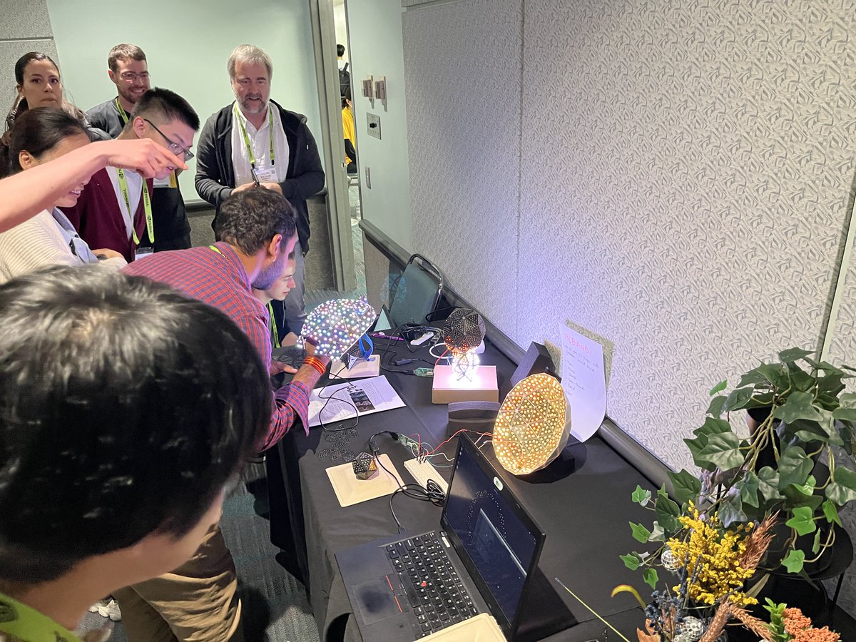 koya_narumi's tweet photo. In #SIGGRAPH2023 , we organized a BoF session "Bring Your Bunny," where people in SIGGRAPH/CHI/UIST/etc fab community gathered and exhibited their artifacts. It was a great opportunity bridging different topics and conferences. We should have it in future conferences as well! https://t.co/3BwsVXC03y