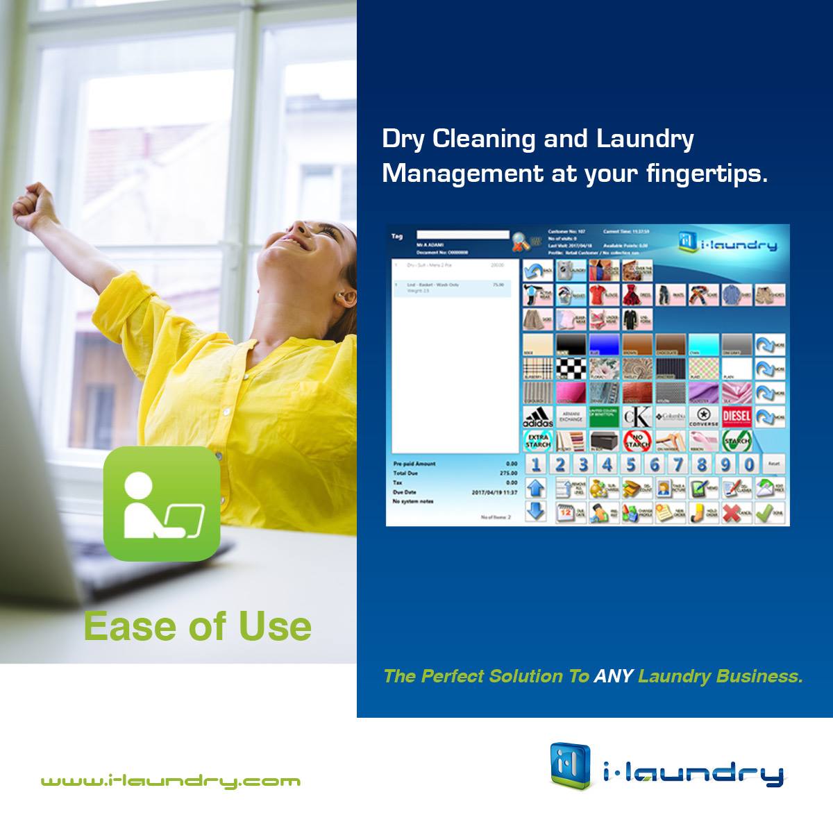 Do you need new software? I-Laundry has everything you need in dry cleaning and laundry management. i-laundry.com #LaundrySoftware #Technology