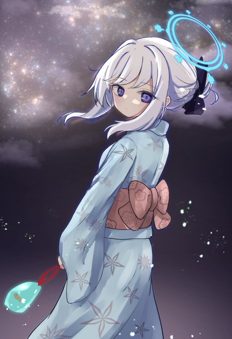 「night sky white hair」 illustration images(Latest)｜5pages