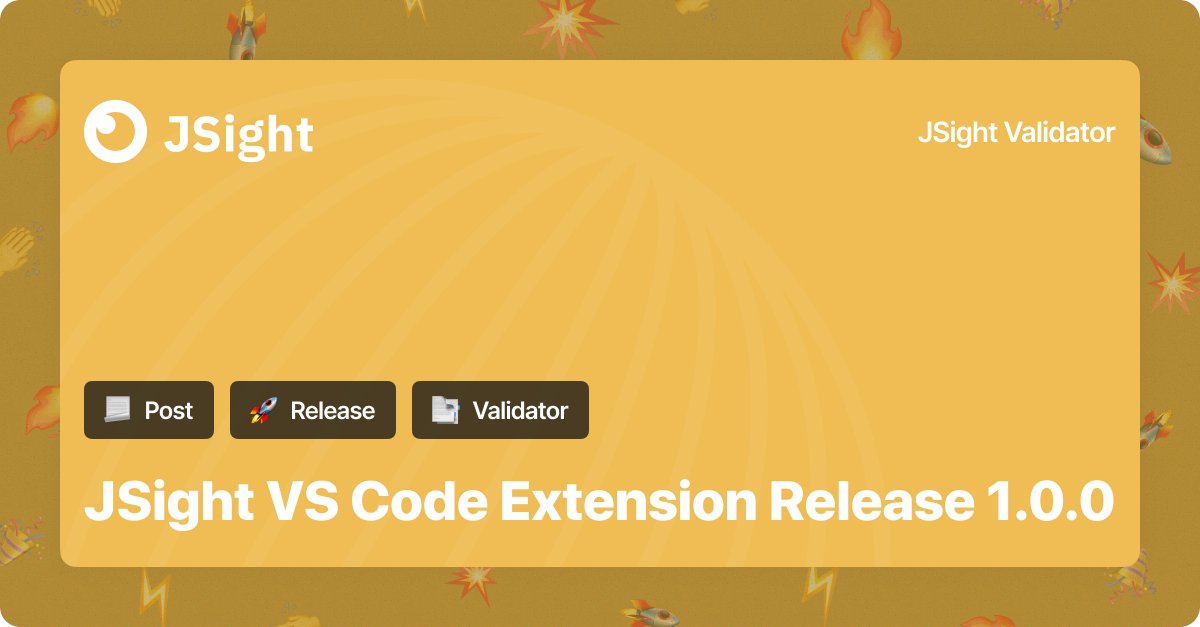 jsightapi's tweet image. JSight VS Code Extension Release 1.0.0
Today, we are releasing JSight VS Code Extension 1.0.0 - marketplace.visualstudio.com/items?itemName…. It helps you edit the JSight API specification in your favourite IDE.
jsight.io/blog/jsight-vs…
#apidevelopment #apidocumentation #apitesting #apidoc