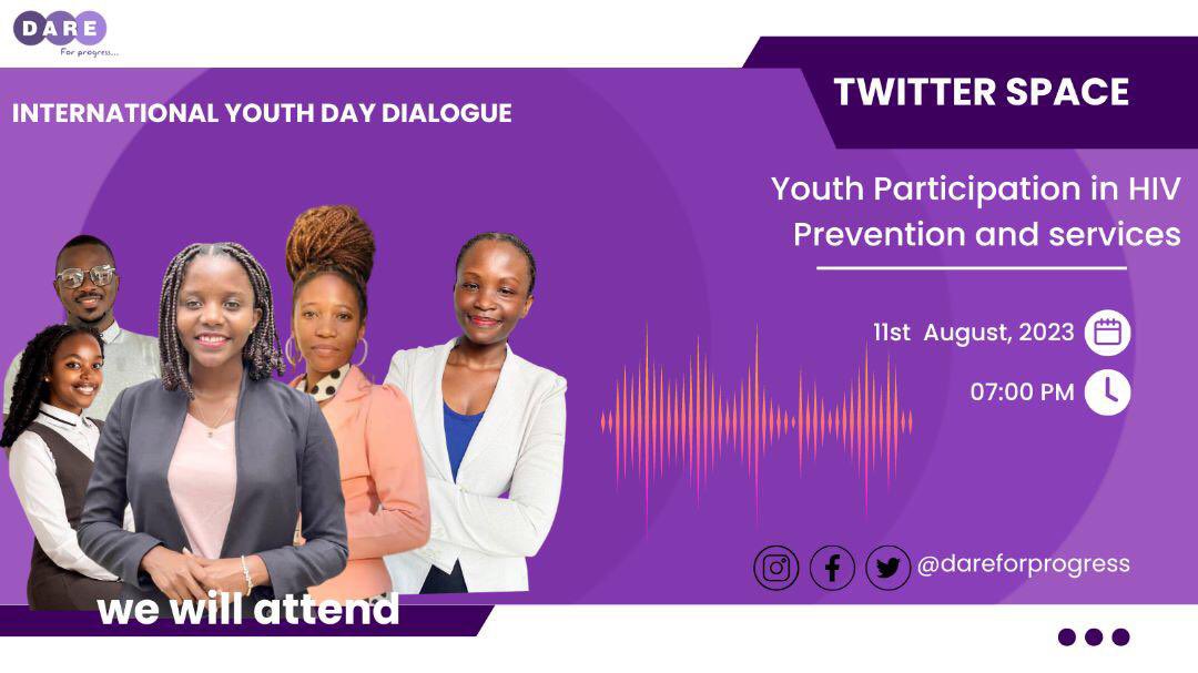 Set your reminder for today’s Twitter space “Youth participation in HIV prevention and services ” 📌….. @Dareforprogress