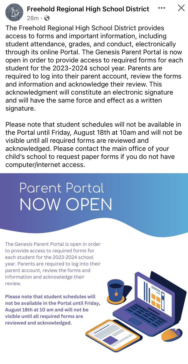 Freehold Township High School (@fthspatriots) on Twitter photo Genesis Parent Portal is open! parents.c1.genesisedu.net/freeholdregion…
#patriotfamily @fthsguidance Genesis Parent Portal is open! parents.c1.genesisedu.net/freeholdregion…
#patriotfamily @fthsguidance