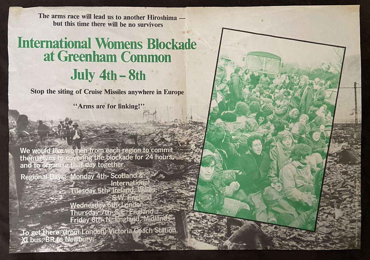 ephemeracity's tweet photo. Part of a lovely collection of Greenham Common Women’s Peace Camp posters and ephemera I’ve just picked up, as well as other political and anarchist ephemera from the period. Will post more in the next few days https://t.co/l0tUPxe90h