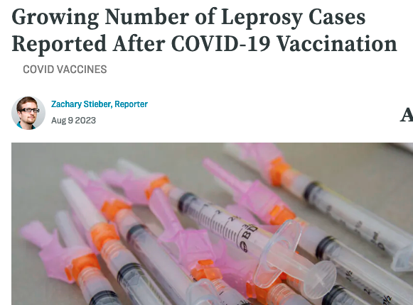 INSANE: Growing Number of Leprosy Cases Reported After COVID-19 Vaccination

A growing number of leprosy cases are being reported after COVID-19  vaccination, including two cases in the United Kingdom that researchers  said may have been caused by the vaccines.

The researchers