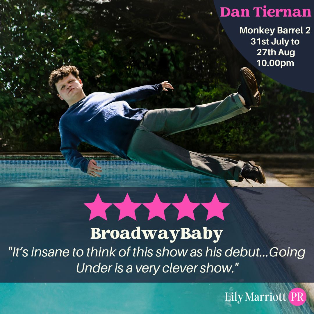 5 stars for @tiernancomedian's debut hour 'Going Under' from @broadwaybaby 🌟🌟🌟🌟🌟 Catch Dan’s debut while you still can at: 📍@BarrelComedy 2 ⌚ 31st Jul - 27th Aug (excluding 14th) at 10pm, with an extra show now on Sunday 13th at 8.30pm due to high demand 🎟️ Tickets in bio