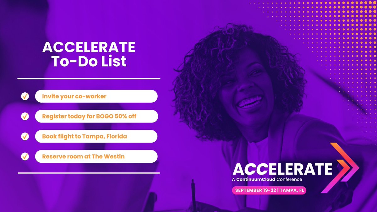 #ACCELERATE2023 registration CLOSES in 2 WEEKS! Reserve your spot ASAP and register today with our BOGO 1/2 off promo [code CCBOGO50]. buff.ly/3QiD2F4