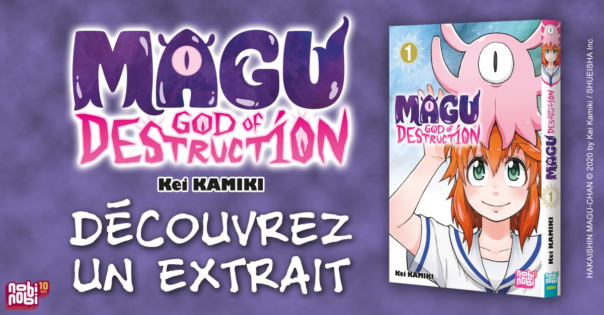 Le dieu de la destruction est de retour, mais sous quelle forme ?! 🦑

Suivez les aventures rocambolesques de Ruru et de son compagnon loufoque dans cette nouvelle comédie fantastique. Découvrez un extrait du tome 1, en librairie le 6 septembre : nobi-nobi.fr/sites/default/…