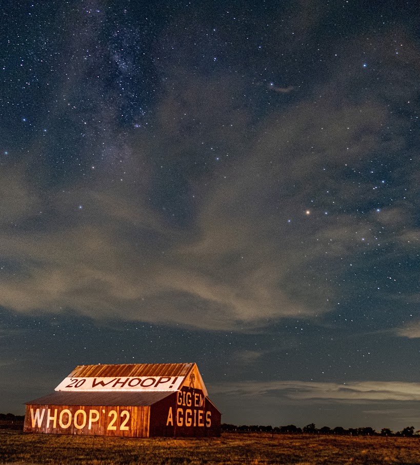 I took this photo exactly one year ago today for <a href="/TAMU/">Texas A&M University</a>.

Is it the best Aggie Barn photo you've ever seen, probably not but in the past year it's been used in a calendar, billboards, and was even up on the Kyle Field jumbotron. 

I'm proud of this one.