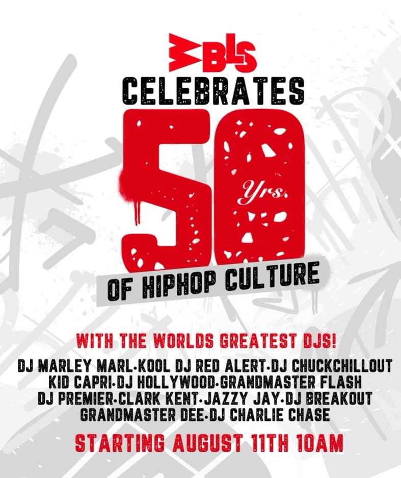 🚨Programming Alert🚨 #WBLS is celebrating 50 Years Of #HipHop in a BIG way! 🎧 Tune in starting at 10AM EST & listen to mixes from the biggest & most legendary DJ's in hip hop history ALL DAY LONG! Stream us & see the FULL lineup on the NEW #WBLS App! bit.ly/440hsbP