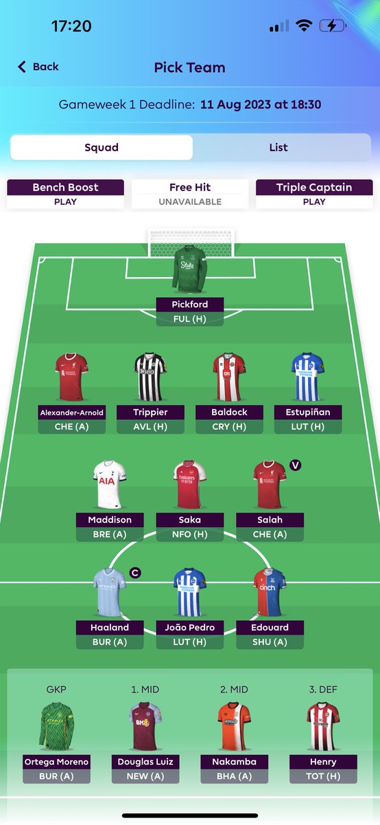 fplthfc's tweet image. Any last minute input please!!!! #FPL #FPLCommunity #FPLDraft #GW1 #FantasyPremierLeague