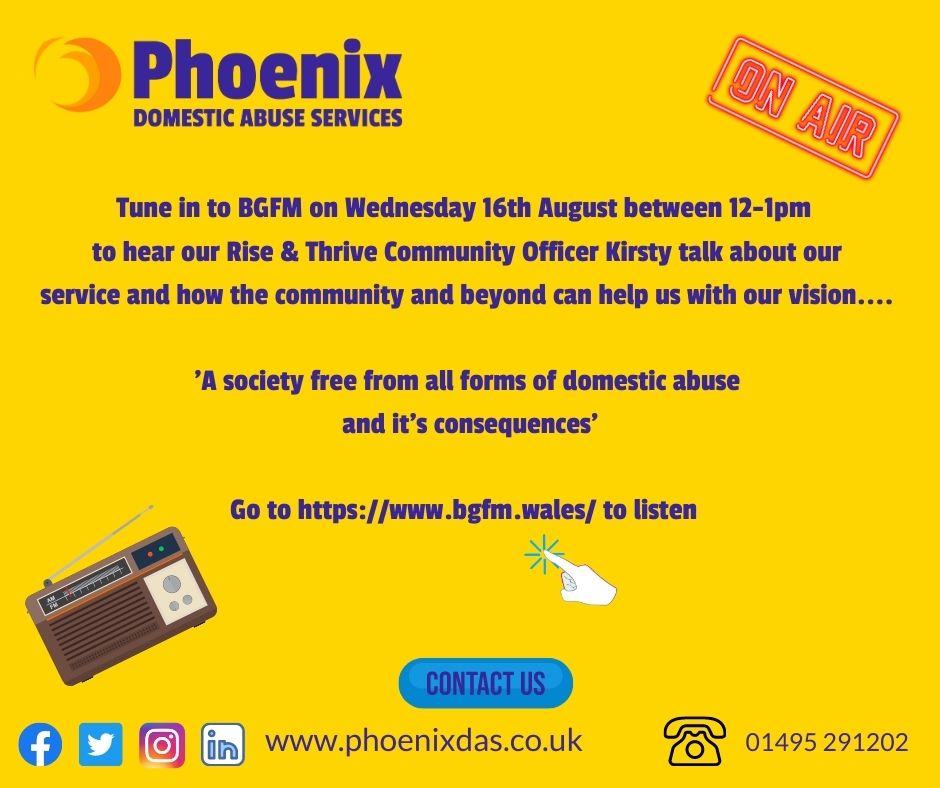 PhoenixDAS_UK's tweet photo. Want to hear more about what we do? Listen in to BGFM from 12pm on Wednesday 16th August here: https://t.co/Vzf1hzey7R https://t.co/oMDipuIZJ2