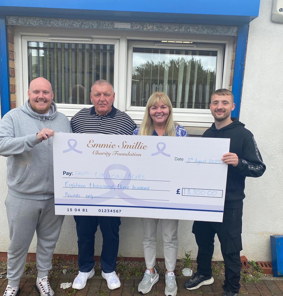 The Emmie Smillie Charity Foundation, would like to say a massive thank you to everyone involved in the Union Bears Charity Football tournament. They have raised a staggering £18,300. We cannot thank the <a href="/UnionBears_07/">Union Bears</a> enough for the continued support over the years! Thank you💙