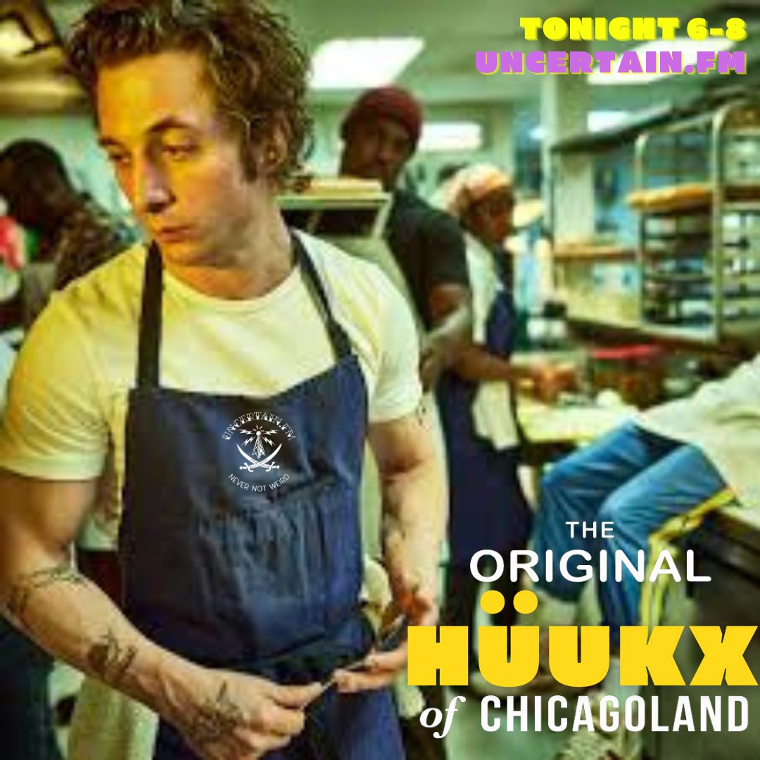 If you like the music of #TheBearFX, you will like tonight's episode of Hüukx from 6-8pm Eastern on uncertain.fm 
If you haven't watched <a href="/TheBearFX/">The Bear</a>, perhaps this episode will convince you to do so.  Either way, happy Friday.