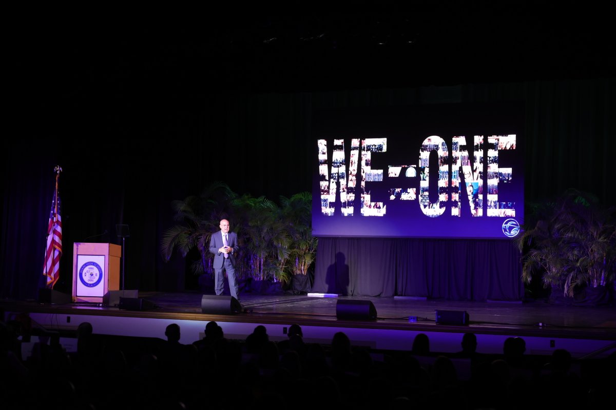 SuptDotres's tweet photo. Inspired to be amongst the best leaders in education at the 2023-24 Opening of Schools. Today, we embrace the dawn of a new school year with gratitude for the past &amp; excitement for the future. Let's infuse talent &amp; choice into our students' lives. WE=ONE! #UnlockingTheFutureMDCPS https://t.co/wHLEsaMfPm