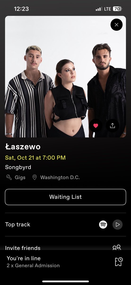 MegLikeMessi's tweet photo. @Laszewo I've veen on the waitlist for weeks now please I'm willing to pay 3X the price of the tickets just release more tickets I love you guys so much ☹️☹️☹️ https://t.co/bHjzE25xzl