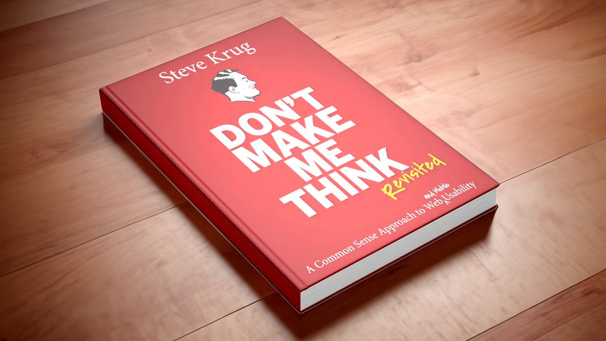 Weekend recommendation: 'Don't Make Me Think' by Steve Krug. An essential read on web design usability. Perfect to unwind and learn something new. 📚 #WeekendRead @skrug
